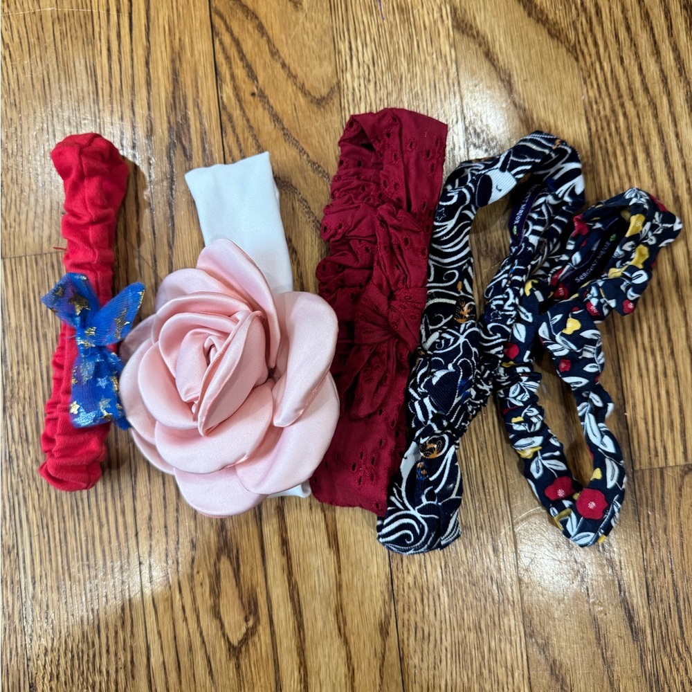 Kids Headbands set - Red, Pink, Navy